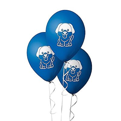 Dog Theme Birthday Balloons Latex Balloons for Dog Birthday Party Blue Balloons Pack of 30pcs With Dog Print Perfect for Dog Parties and Dog Lovers Party Suppliers