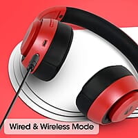 ZEBRONICS Zeb-DUKE1 Wireless Bluetooth 5.0 Over Ear Headphone with Voice Assistant, AUX Port, Call Function, 34Hrs* Battery Backup, Dual Pairing, Media & Volume Control with mic