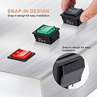 DPDT 16 Amp 6 Pins Mini Toggle Switch - 3 Position ON/Off/ON for Car, Auto, and Boat DPDT 16 Amp 6 Pins Mini Toggle Switch - 3 Position ON/Off/ON for Car, Auto, and Boat