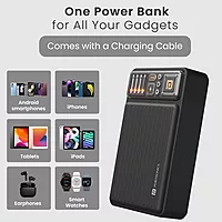 Portronics 2665 Luxcell Wireless Mini 20K Power Bank – 20000mAh | 15W Wireless | 22.5W PD | Black
