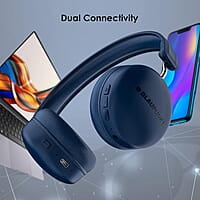 Blaupunkt BH51 ANC Moksha Bluetooth Wireless On Ear Headphones with 32 Hrs* Long Playtime I 25dB Active Noise Cancellation I 40MM Drivers I HD Sound I Built in Mic I TurboVolt Fast Charging