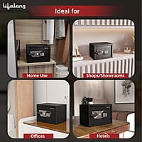 Lifelong Locker For Home&Office 34L-Digital Safe Locker For Security With 5Mm Sturdy Metal Door