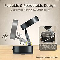 Portronics Hold X Magnetic Suction Mobile Holder – Adjustable Angles | Strong Magnet | Black