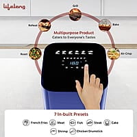 Lifelong 1200W 4L Air Fryer with Hot Air Circulation Technology with Timer Selection