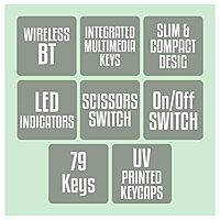 Zebronics ZEB-K5000MW Wireless Keyboard – Black, sleek design, comfortable typing, multi-device connectivity, long battery life, ideal for home and office use, compatible with Windows and Mac.