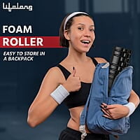 Lifelong Foam Roller for Exercise Gym- Deep Tissue Body Massage Roller for Back Pain, Neck & Knee Pain Relief