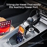 Portronics 51W Dual Output Car Charger 33W Type-C PD + 18W USB Fast Charging Black