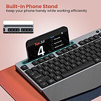 Portronics Key10 Wireless Combo | Ergonomic Design, USB Receiver, Adjustable DPI, AI Features, Comfortable Wrist Rest, Perfect for Home & Office, Seamless Connectivity, Long Battery Life.