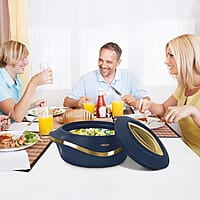 MILTON Pearl 1500 Inner Stainless Steel Casserole, 1.27 litres, Blue