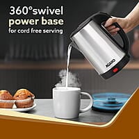 AGARO Sonnet Electric Kettle, 1.5L, 1500W, Stainless Steel Body, Quick Boil, Water Boiler, Hot Water Kettle