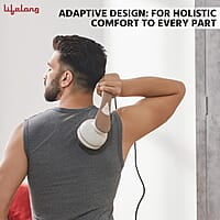 Lifelong Electric Body Massager Machine for Pain Relief  9 Massage Heads Multiple Speed Setting
