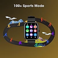 ZEBRONICS DC Black ADAM Edition DRIP Smartwatch with Bluetooth 5.1 Calling, 1.69" Display Size, Voice Assistance, 11 Built-in + Customizable Watch Faces, 8 Menu UI, IP67 and 100+ Sports Tracker