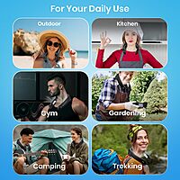 Portronics CoolAid Neck Fan – Enjoy hands-free cooling with this lightweight neck fan featuring a 4000mAh battery for long-lasting comfort. Perfect for hot days and outdoor activities!