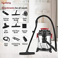Lifelong 21 litre Vacuum Cleaner for Home – 1200 W, Wet & Dry Floor Cleaner Brush