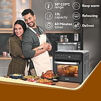 AGARO Regal Plus Air Fryer For Home, 23L, Rotisserie Convection Oven, Electric Oven,1800W,16 Preset Programs