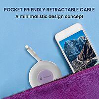 Portronics Konnect Recoil – 100W Retractable USB-C Cable offers fast charging and data transfer. Its retractable design ensures tangle-free storage, making it perfect for on-the-go use.