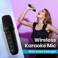 Portronics POR 2735 Apollo One 20W Bluetooth Speaker – BT 5.3  Wireless Karaoke Mic  RGB  Black