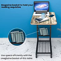 POR 1730 My Buddy D PRO Laptop Table – & Extendable Height | Brown | 1 Year Warranty