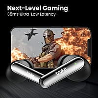 truke Buds Clarity 5 True Wireless in Ear Earbuds, 6Mic Adv. ENC, 80H Playtime, 35ms Ultra-low latency, 13mm Titanium Drivers
