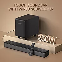 Portronics Sound Slick X – 250W 2.1 Soundbar with Subwoofer offers immersive audio experience, sleek design, and powerful bass. Perfect for movies, music, and gaming. Enhance your sound today!
