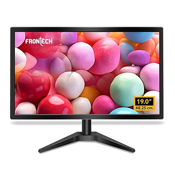 Frontech MON-0071 – 19" flat screen monitor with bright colors, sharp display, and space-saving design for basic computing tasks.