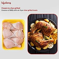 Lifelong Digital Air Fryer for Home with Smart Thermometer, 7 Litre with 12 Pre-Set Menus - 1400W