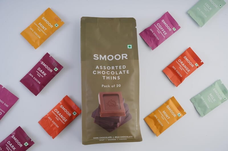SMOOR Assorted Chocolate Thins Gift Box Premium Chocolate Gift Box Special Occasions Box of 20 (90g)