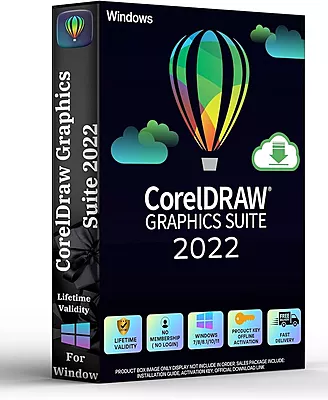 CorelDraw Graphics Suite 2022 Win or Mac (1 user) (1 year Subscription) ESD