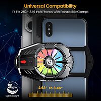 Portronics Coolpluse Mobile Cooler – RGB, Black. Enhance your gaming experience with this stylish cooler featuring vibrant RGB lights, efficient cooling, and a sleek design for optimal performance.