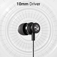 ZEBRONICS BUDS C10 in-Ear Type-C Earphone with in-line Mic, Metallic Design, Volume Control, 1.2m Cable, 10mm Driver