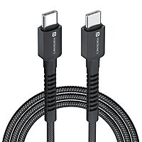 Portronics Konnect X – 60W USB-C to USB-C Cable, 1M Black, fast charging, durable design, high-speed data transfer, compatible with various devices, perfect for home and office use.