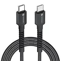 POR 2163 Konnect X C-C 1M Black 60W Type-C - Type-C Braided Cable, 1M 85444999 06 Months