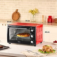 Lifelong Otg 40L - Oven Toaster Griller With Rotisserie For Kitchen- 1500W,5 Heating Modes