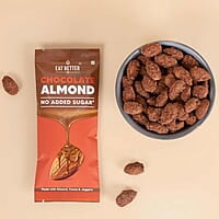 Eat Better Co - Chocolate Coated Nuts - No Added Sugar - 100% Natural - Sweetned using Jaggery - Healthy Chocolate (Chocolate Coated Almonds - Pack of Four - 160 gm)