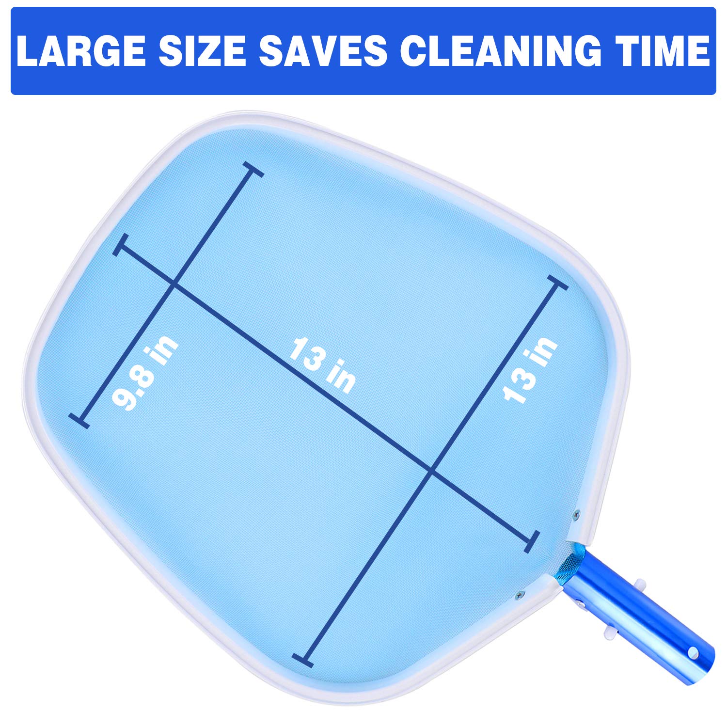 Swimming Pool Skimmer Net, Leaf Skimmer with Fine Mesh, Durable Aluminum Frame