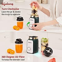 Lifelong Nutri Blender for Smoothies and Juices 500 Watts with 2 Jars - 100% Copper Motor Mixer Grinder, Blender & Smoothie Maker