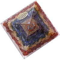Seven Chakra Orgonite Pyramid