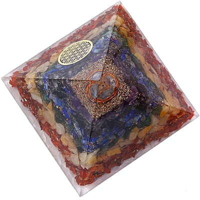 Seven Chakra Orgonite Pyramid Seven Chakra Orgonite Pyramid