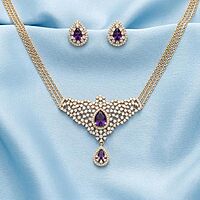 Elegant Gold Plated Link Chain with Pendant