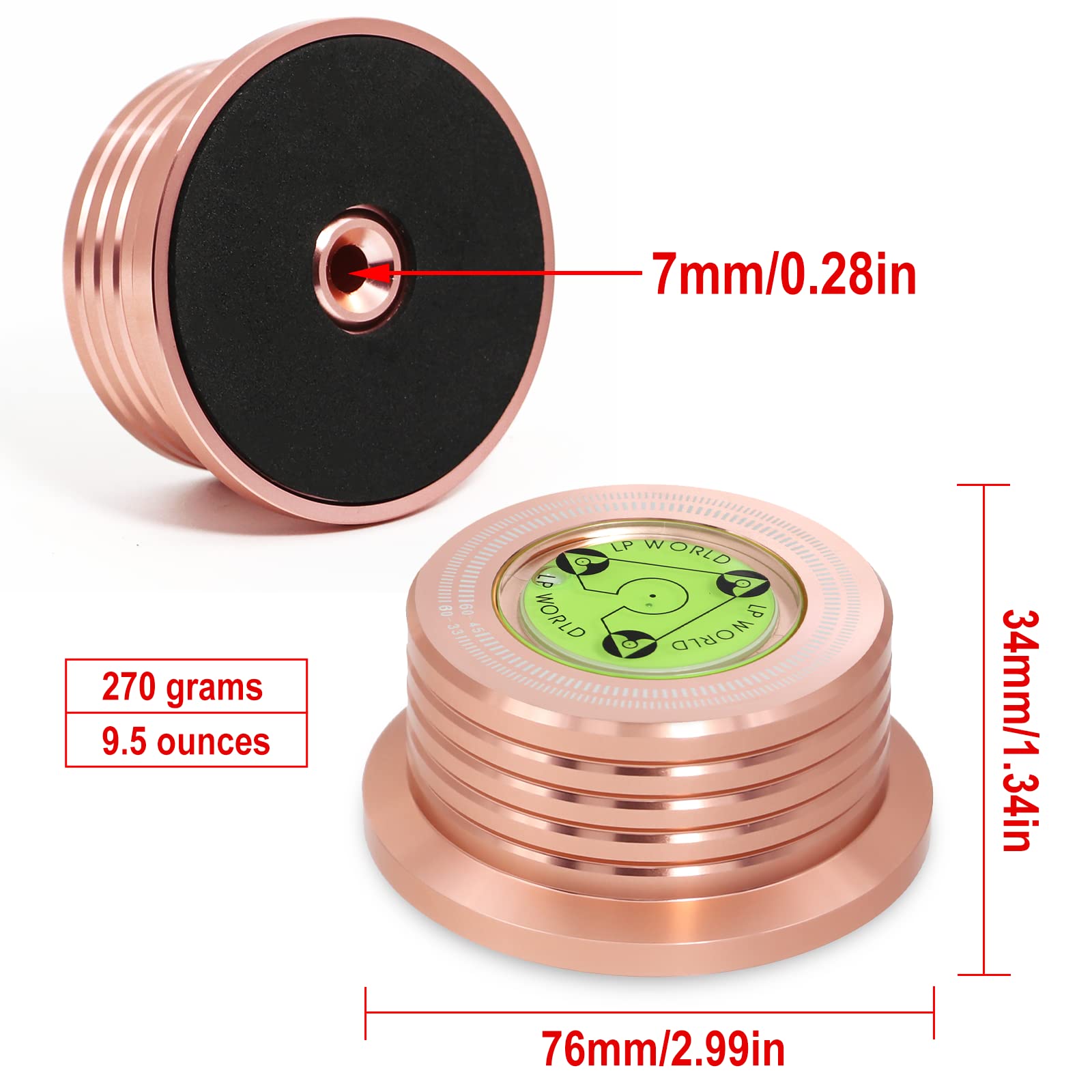 Disc Stabiliser Stroboscope Gradienter - Rose Gold - DSSG-RG Disc Stabiliser Stroboscope Gradienter - Rose Gold - DSSG-RG