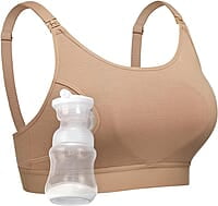 Hands-Free Pumping & Nursing Bra - Adjustable, Supportive, and Comfortable Maternity Wear for Breastfeeding Moms - Beige Hands-Free Pumping & Nursing Bra - Adjustable, Supportive, and Comfortable Maternity Wear for Breastfeeding Moms - Beige