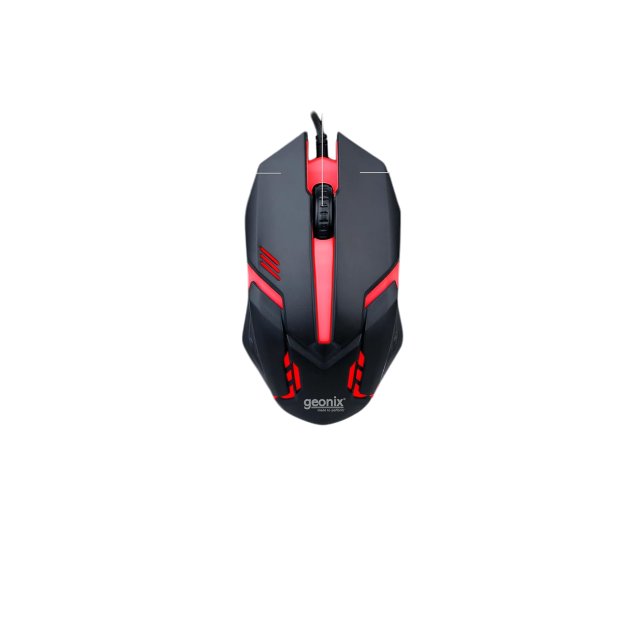 Geonix Vigor R7 Wired Gaming Mouse,3 Buttons, Center Click, PVC Cable, Black Red-RM-015 Geonix Vigor R7 Wired Gaming Mouse,3 Buttons, Center Click, PVC Cable, Black Red-RM-015