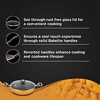 Preethi Dura Collection Non Stick Tawa, 28 cm, Gas & Induction Compatible