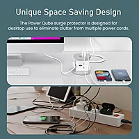 Portronics Power Plate 9 Pro 2500W Desktop Charging Station with 4 Sockets USB-A & Type-C
