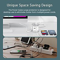 Portronics Power Plate 9 Pro 2500W Desktop Charging Station with 4 Sockets USB-A & Type-C