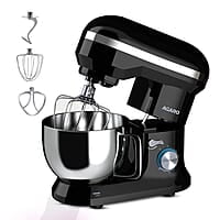 AGARO Royal Stand Mixer 1000W with 5L SS Bowl and 8 Speed Setting I Includes Whisking Cone, Mixing Beater & Dough Hook, and Splash Guard