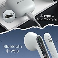 Portronics Twins S18 – TWS Earbuds, 30H Playtime, White. Enjoy seamless connectivity, superior sound quality, and a sleek design. Perfect for music lovers and on-the-go lifestyles.