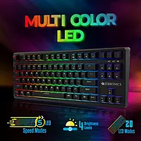 Zebronics Zeb-Max V2 RGB Keyboard features customizable RGB lighting, mechanical feel keys, and a durable design. Perfect for gamers and typists, it enhances your setup with vibrant colors.