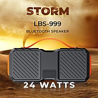 Lapcare Storm LBS‑999 – 24W Bluetooth Speaker | TWS Pairing, IPX5 Splash Resistant & 10hr Battery for Music Anywhere