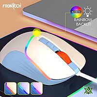 Frontech MS-0105 – Wired optical mouse with 1000 DPI, ergonomic design, and smooth tracking for accurate and comfortable daily use.